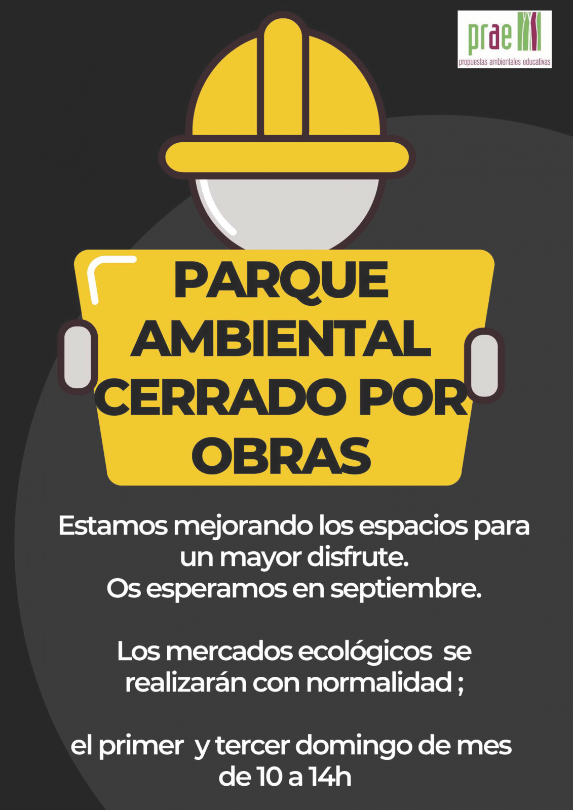 Cerrado por obras en el Parque Ambiental 